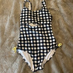 Girls gingham bathing suit
